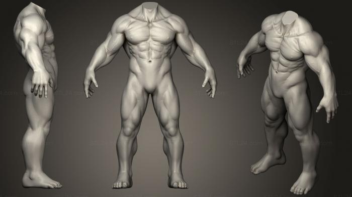 Figurines heroes, monsters and demons (Body Sculpt 17, STKM_0710) 3D models for cnc